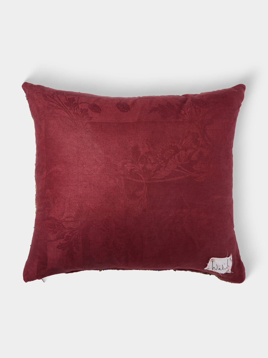 By Walid - 19th-Century French Needlepoint Damask Cushion (23in/58cm) - Multiple - ABASK