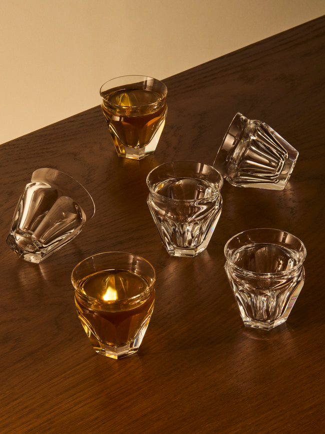 Antique and Vintage - 1970s Baccarat Crystal Liquer Glasses (Set of 6) - Clear - ABASK