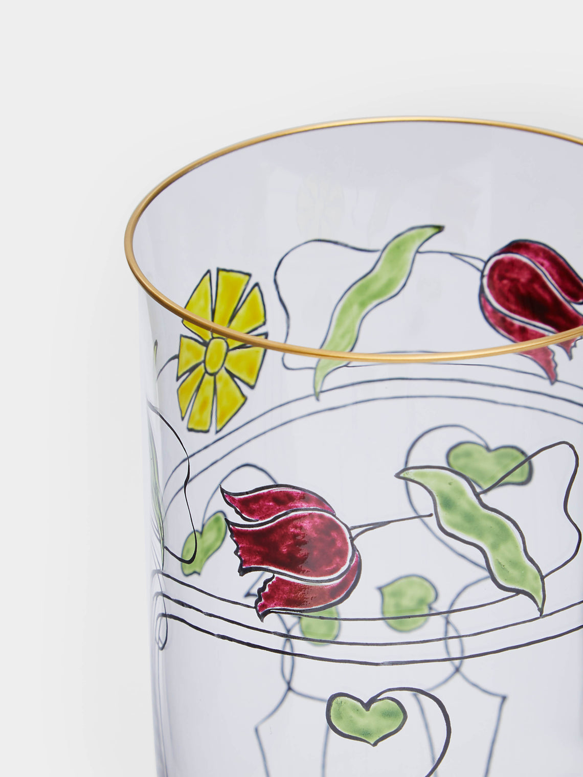 Theresienthal - Serenade Hand-Painted Crystal Tumbler (Set of 2) - Green - ABASK