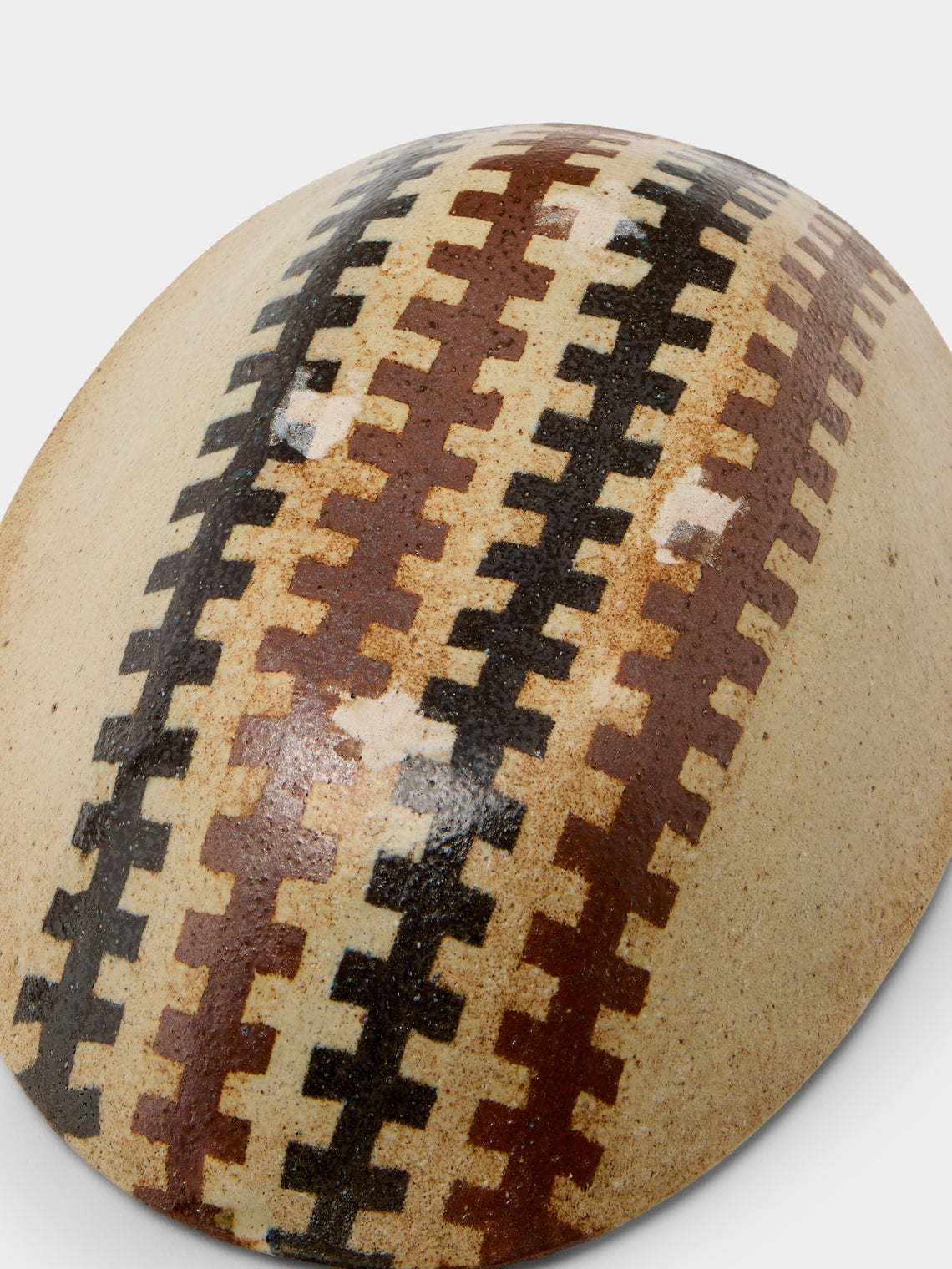 Makidani-gama - No. 1 Nerikomi Ceramic Medium Oval Bowls (Set of 5) - Multiple - ABASK