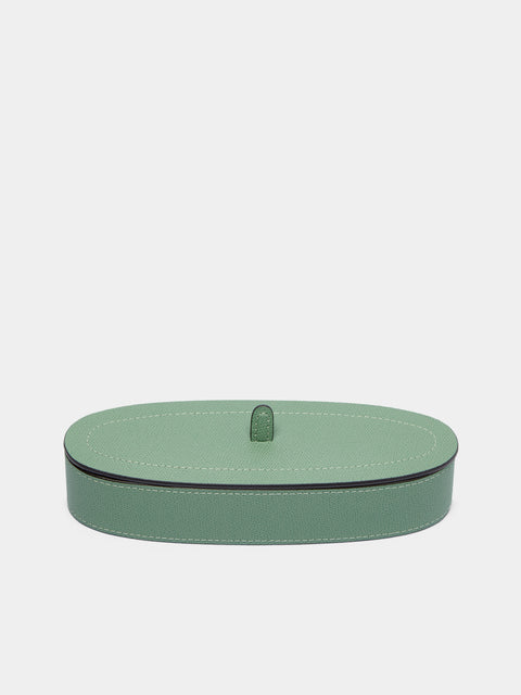 Giobagnara - Harris Leather Oval Pen Holder - Light green - ABASK - 