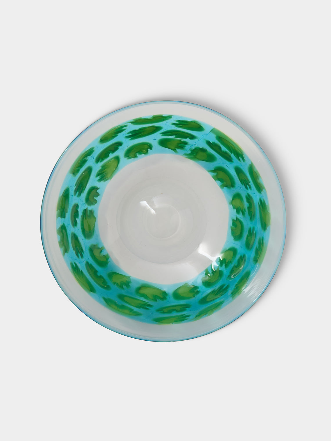 Antique and Vintage - 1951 Riccardo Licata for Cenedese Glass Bowl - Green - ABASK