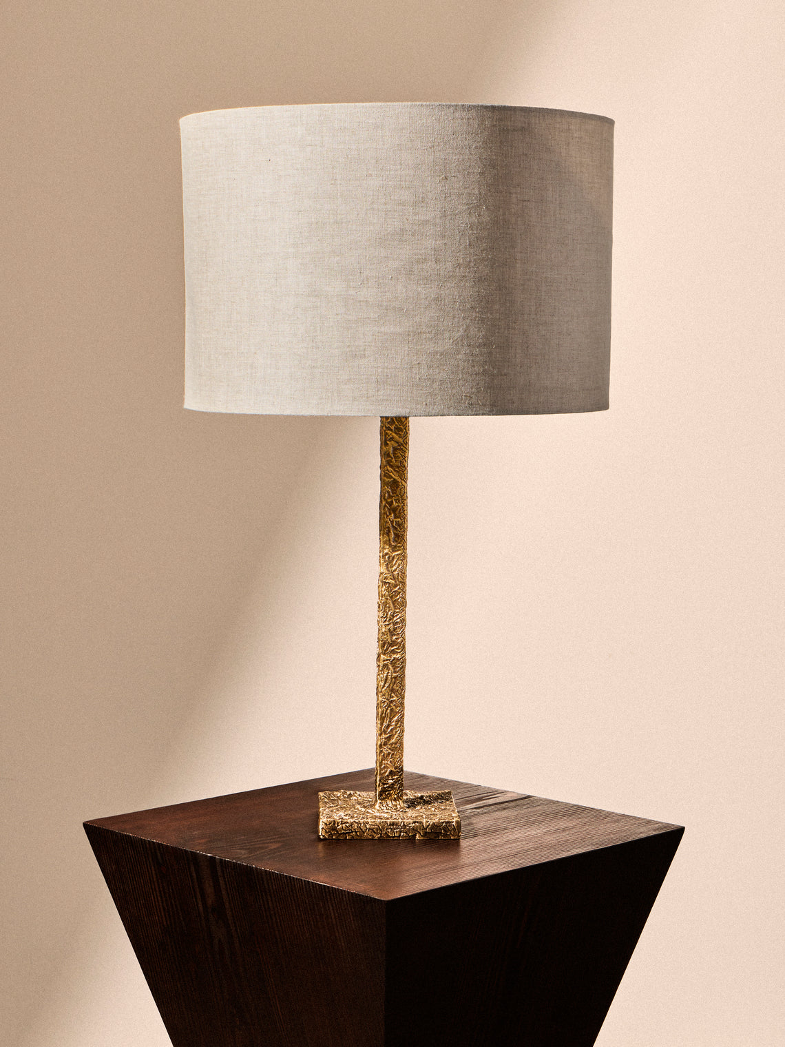 Viya - Tiruppur Brass Table Lamp - Brass - ABASK