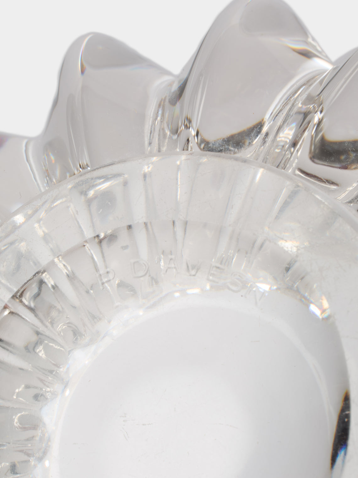 Antique and Vintage - 1950s Pierre d'Avesn Crystal Vide Poche - Clear - ABASK
