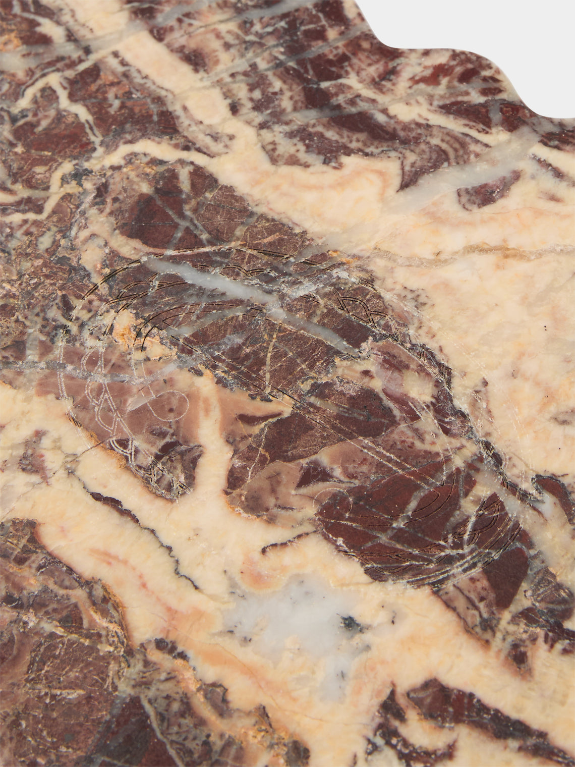 Anastasio Home - 512 Marble Tray (12in/30.5cm) - Brown - ABASK