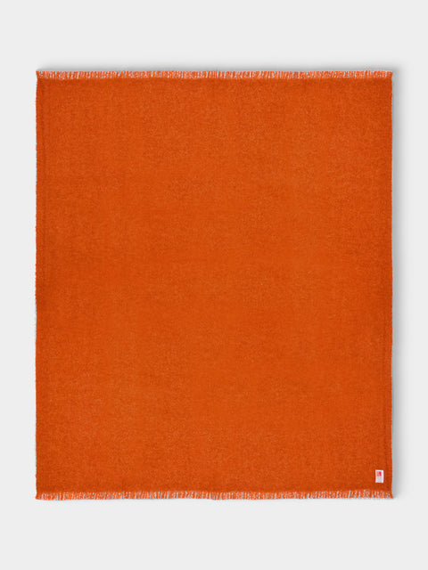 Brun de Vian-Tiran - Cirrus Handwoven Mohair Throw (71in/1.8m) - Orange - ABASK - 