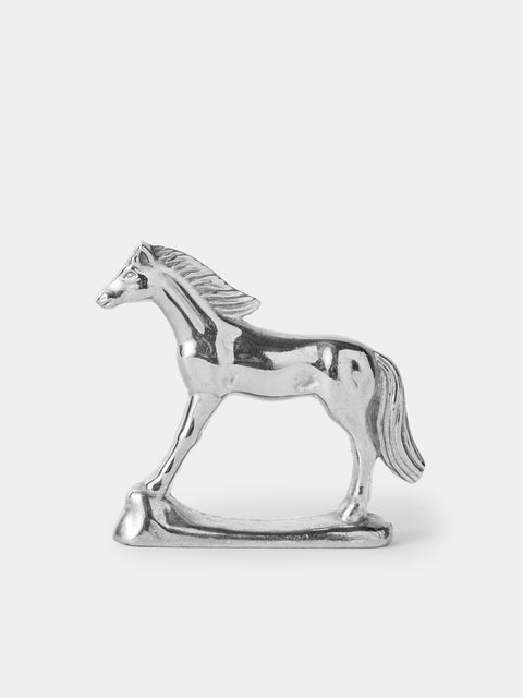 Antique and Vintage - Mid Century Silver Plated Horse Knife Rest (Set of 12) - Silver - ABASK - 