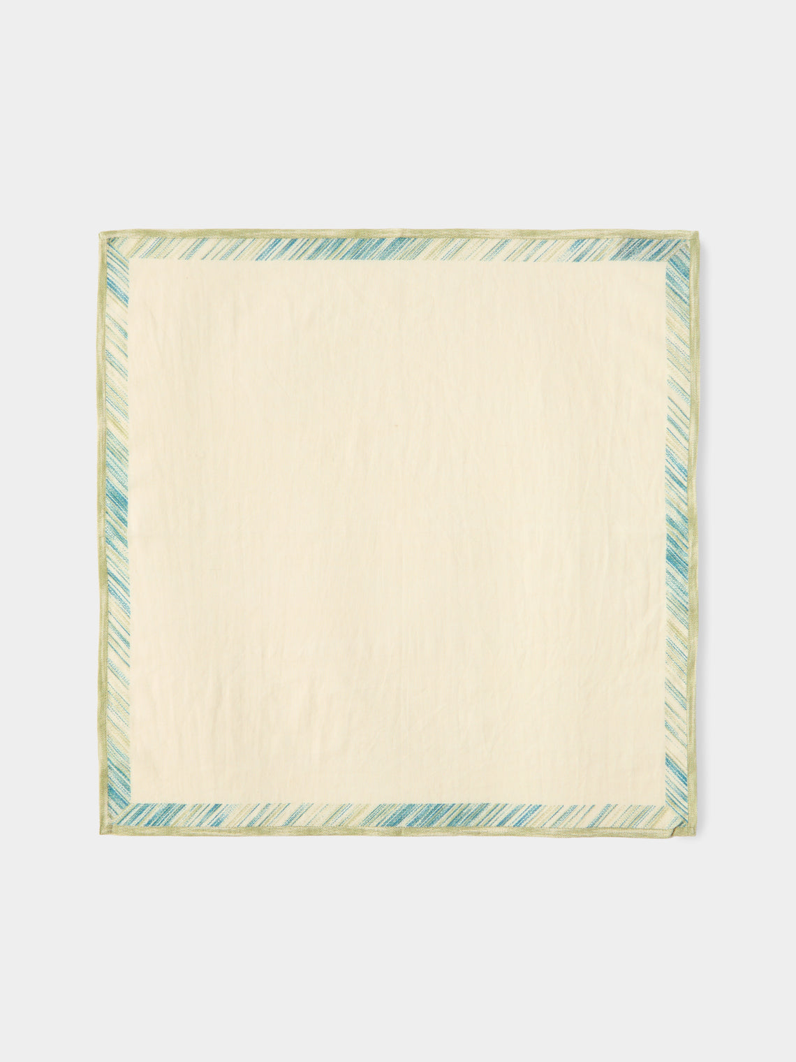 D'Ascoli - | Set of 4 | Kamila Printed Cotton Napkins - Cream - ABASK