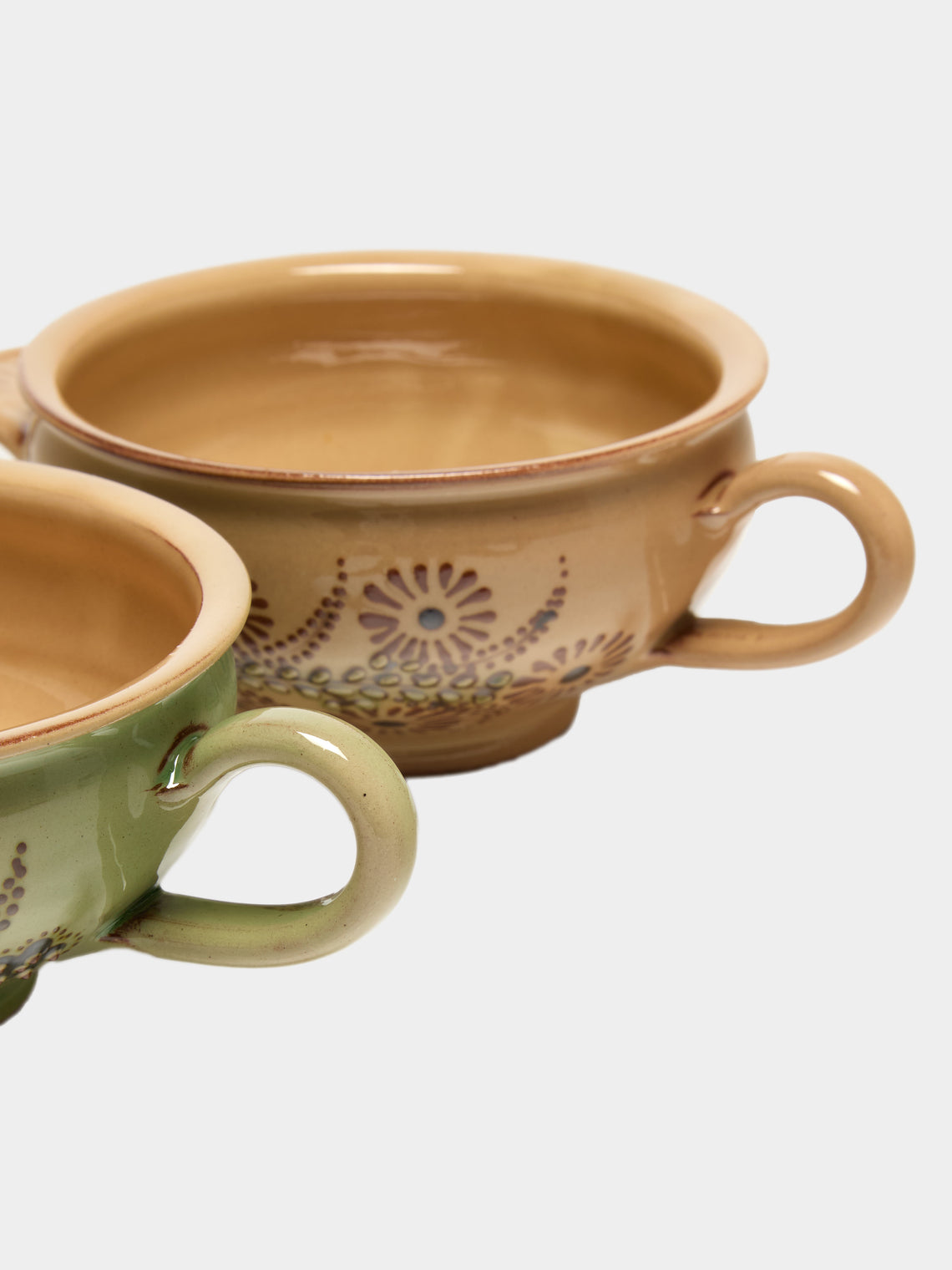 Poterie d’Évires - Flowers Hand-Painted Ceramic Mini Soup Bowls (Set of 6) - Multiple - ABASK
