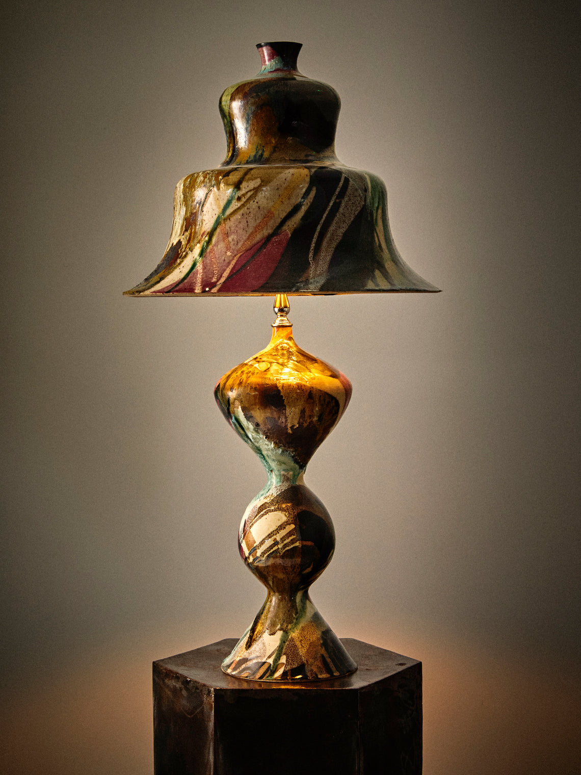 Episode - Billow Hand-Glazed Ceramic Table Lamp - Multiple - ABASK