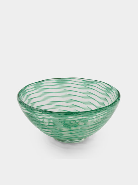 Antique and Vintage - 1930s Carlo Scarpa for Venini Glass Bowl - Green - ABASK - 