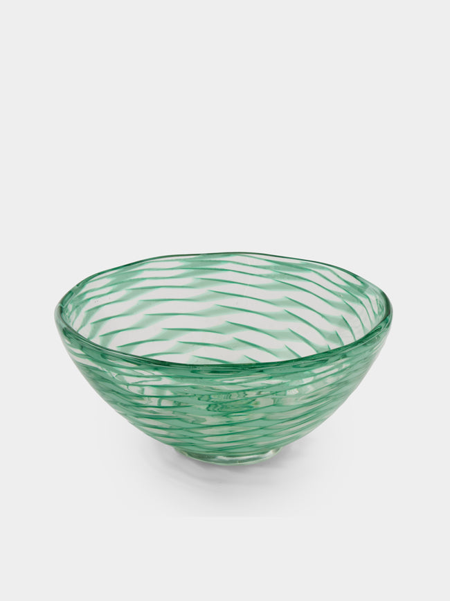 Antique and Vintage - 1930s Carlo Scarpa for Venini Glass Bowl - Green - ABASK - 