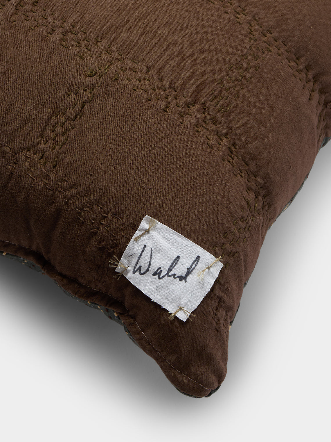 By Walid - 19th-Century Needlepoint Wool, Linen and Cotton Cushion (19.5in/50cm) - Multiple - ABASK