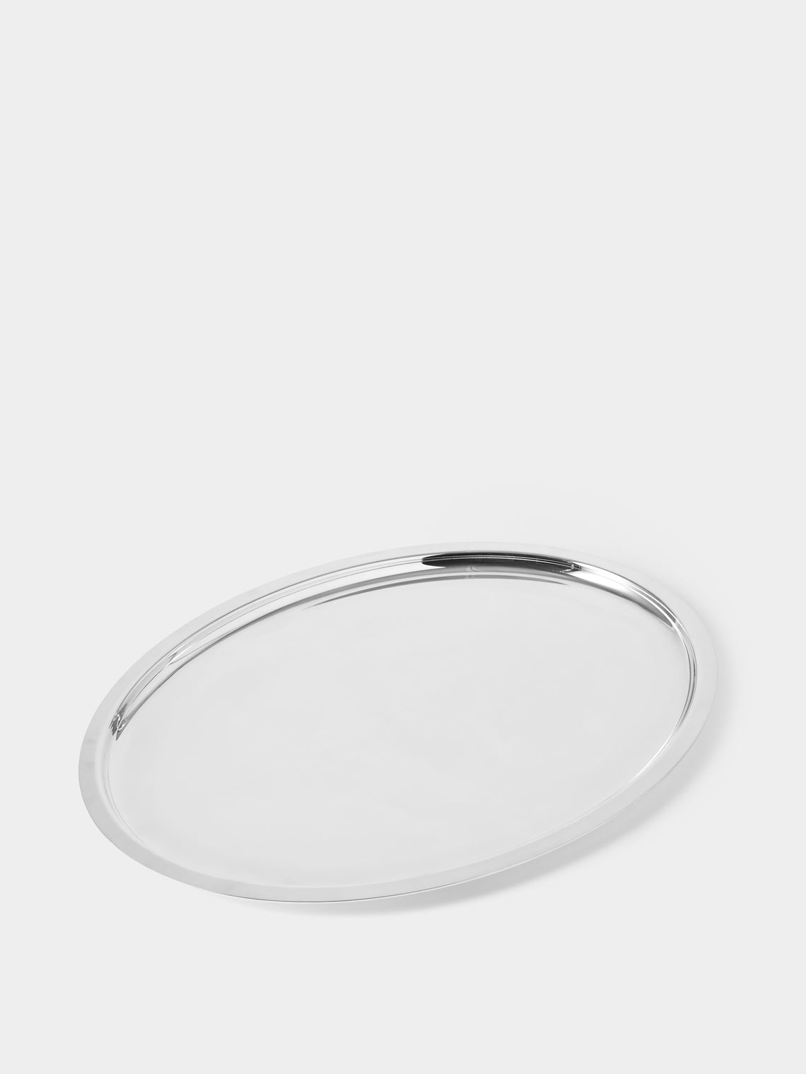 Ercuis - Silver-Plated Oval Tray (19.5in/49cm) - Silver - ABASK