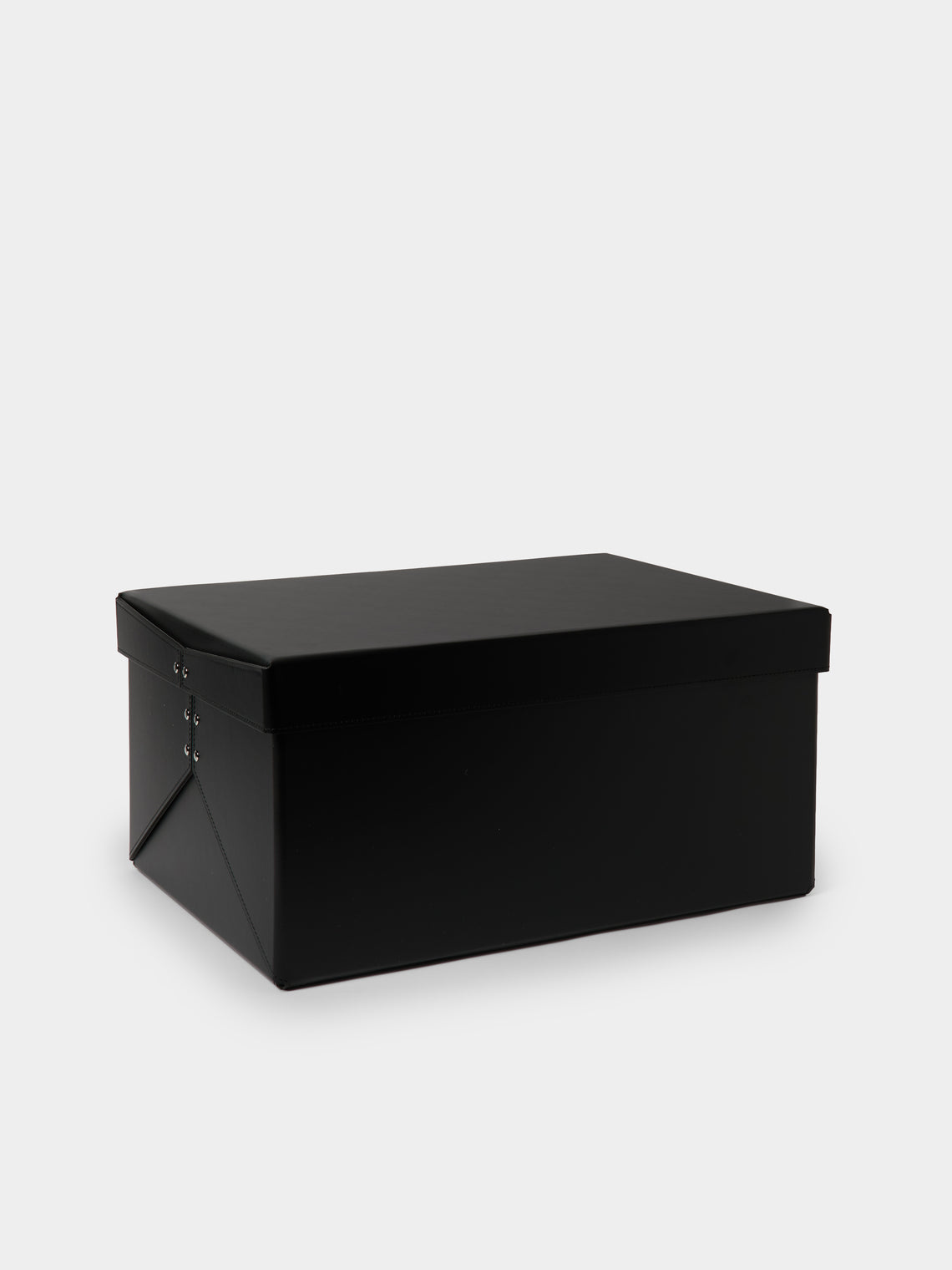 Pinetti - Origami Leather Large Storage Box - Black - ABASK