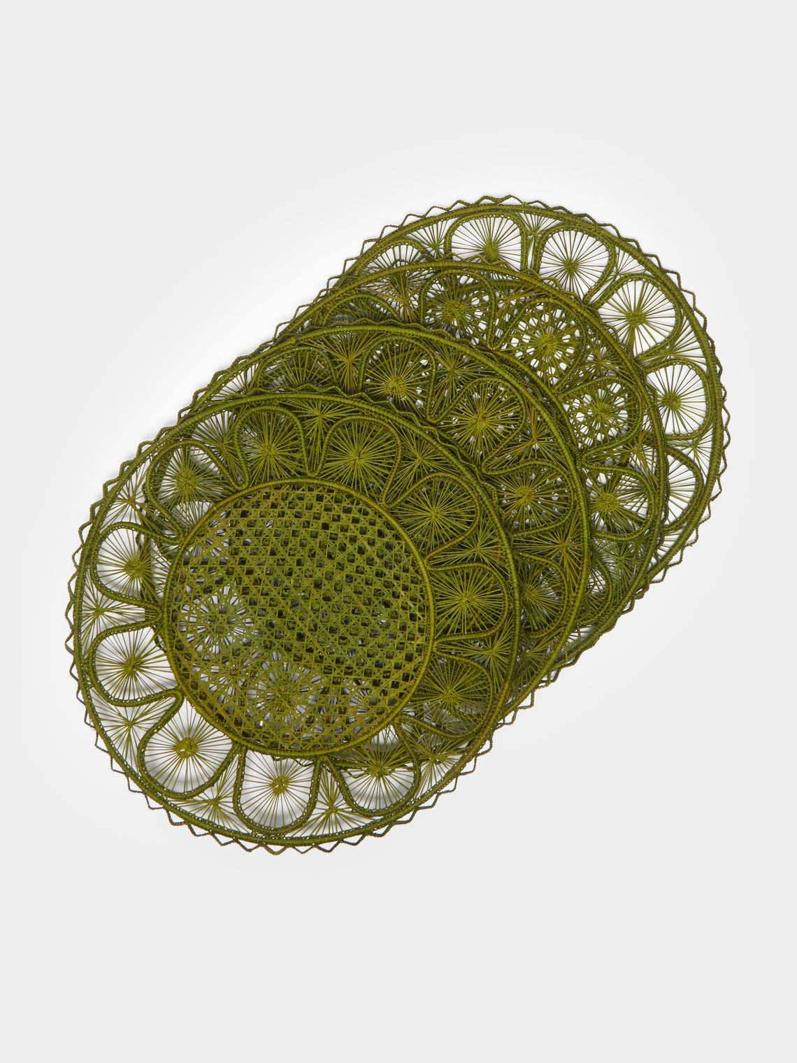 Coro Cora - Nube Handwoven Iraca Palm Placemats (Set of 4) -  - ABASK