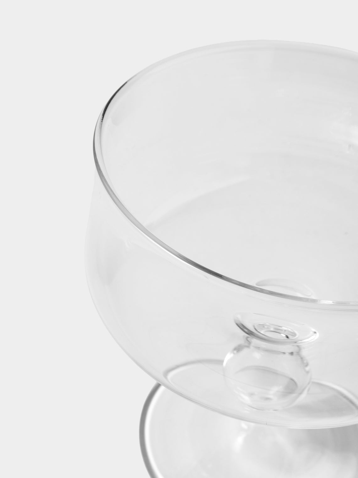 Yali Glass - Hand-Blown Murano Glass Ice Cream Sundae Serving Bowl - Clear - ABASK