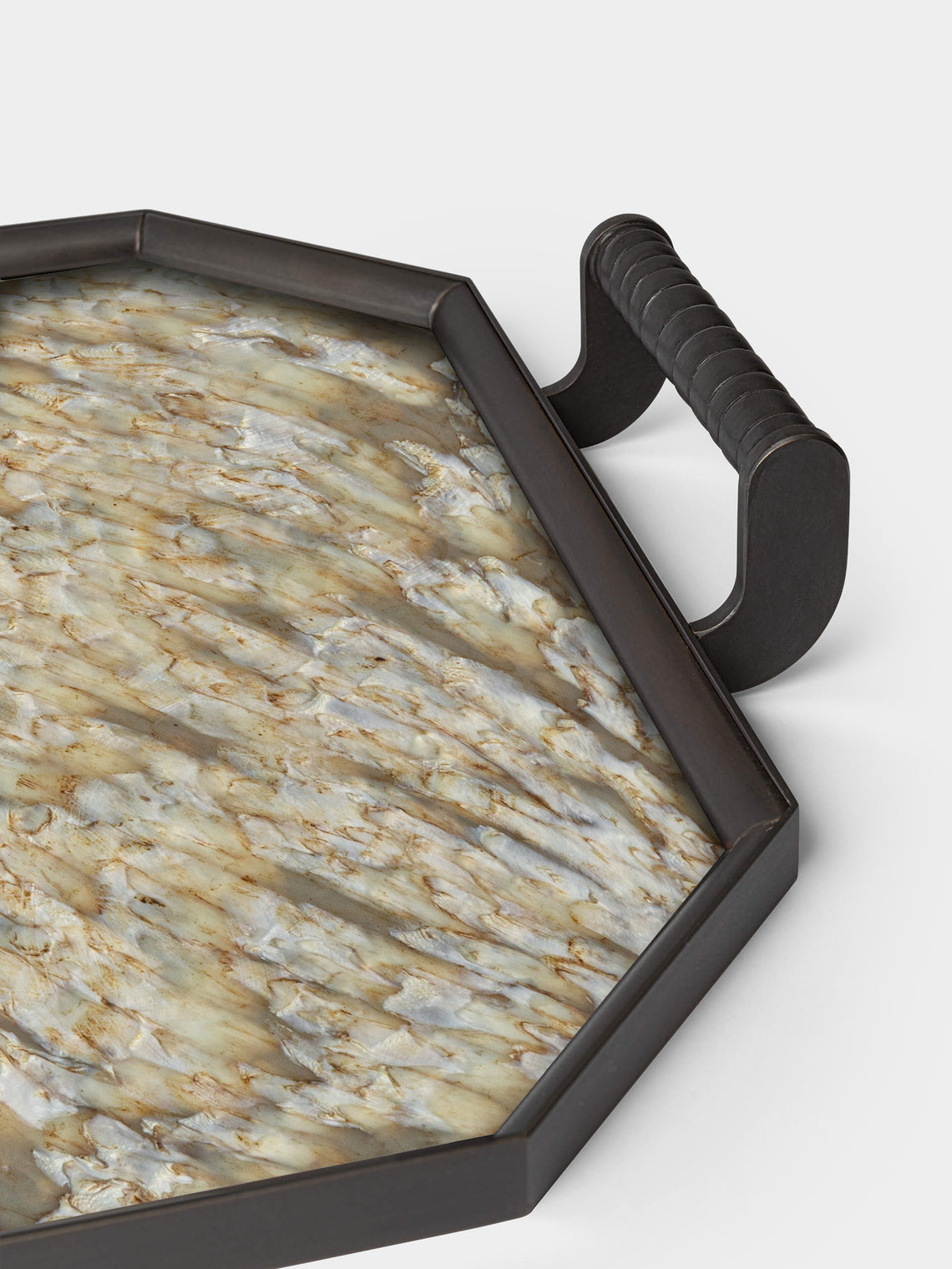 Droulers - Nova Burnished Brass Tray (21.5in/55cm) - Brown - ABASK