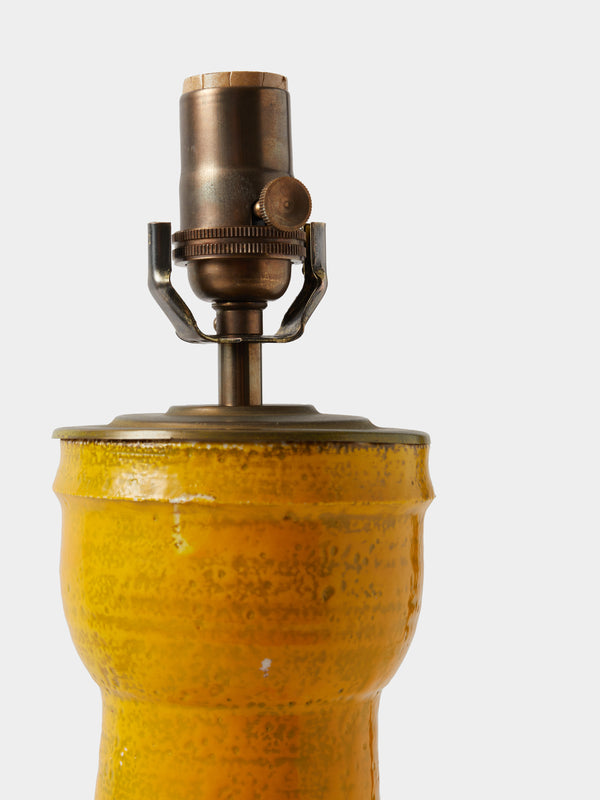 Antique and Vintage - 1960s Accolay Ceramic Table Lamp - Yellow - ABASK