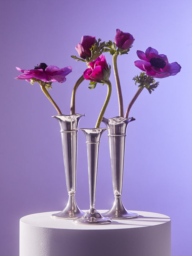 Antique and Vintage - 1950s Gio Ponti Silver-Plated Bud Vases (Set of 3) -  - ABASK