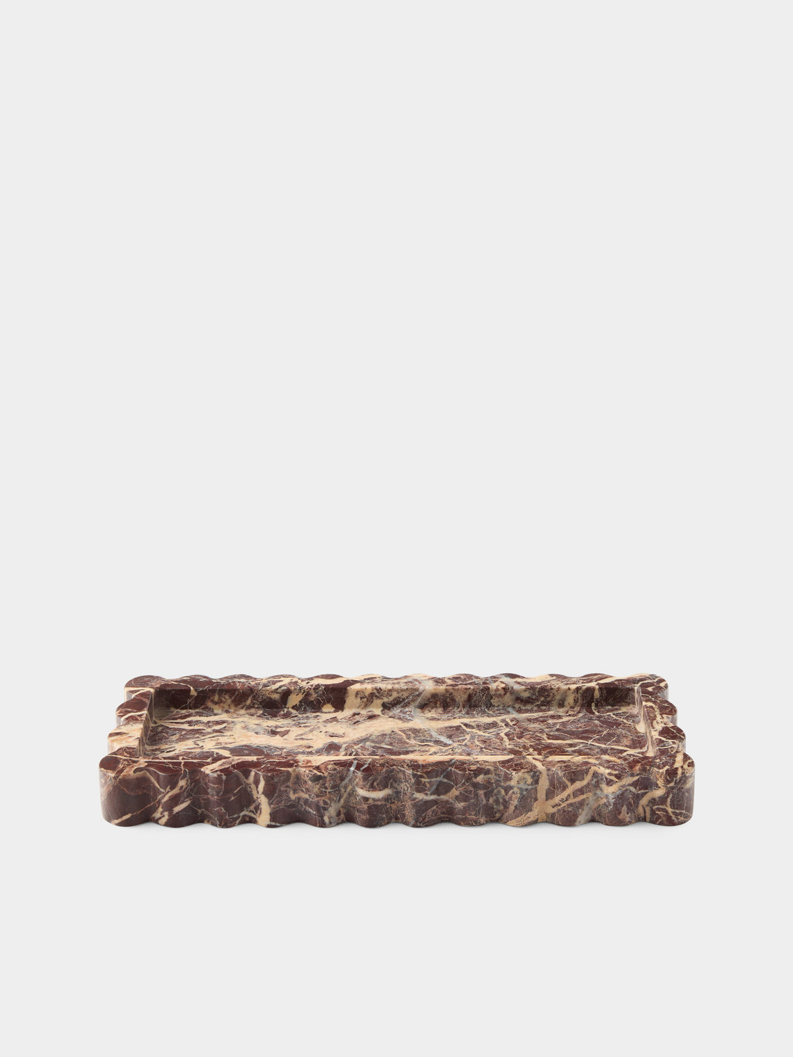 Anastasio Home - 512 Marble Tray (12in/30.5cm) - Brown - ABASK