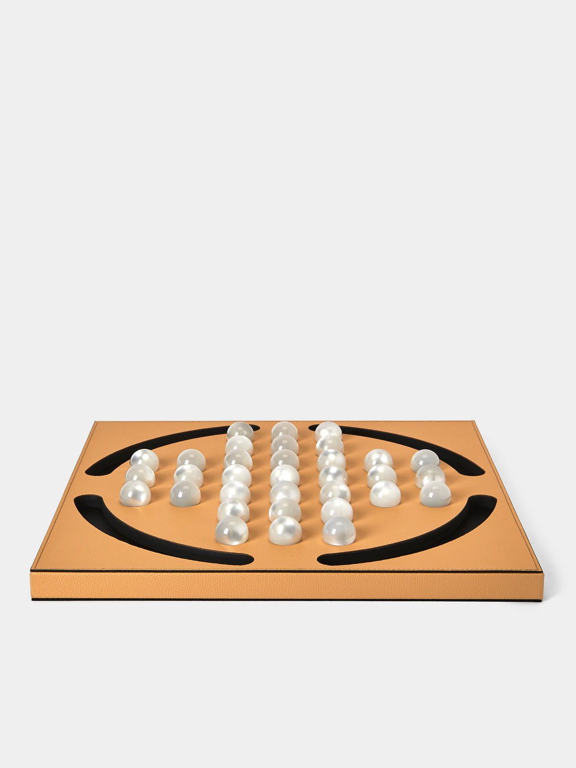 Pinetti - Leather Peg Solitaire Set - Beige - ABASK - 