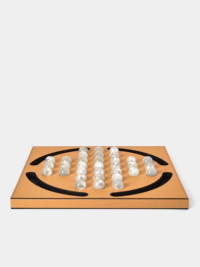 Pinetti - Leather Peg Solitaire Set - Beige - ABASK - 
