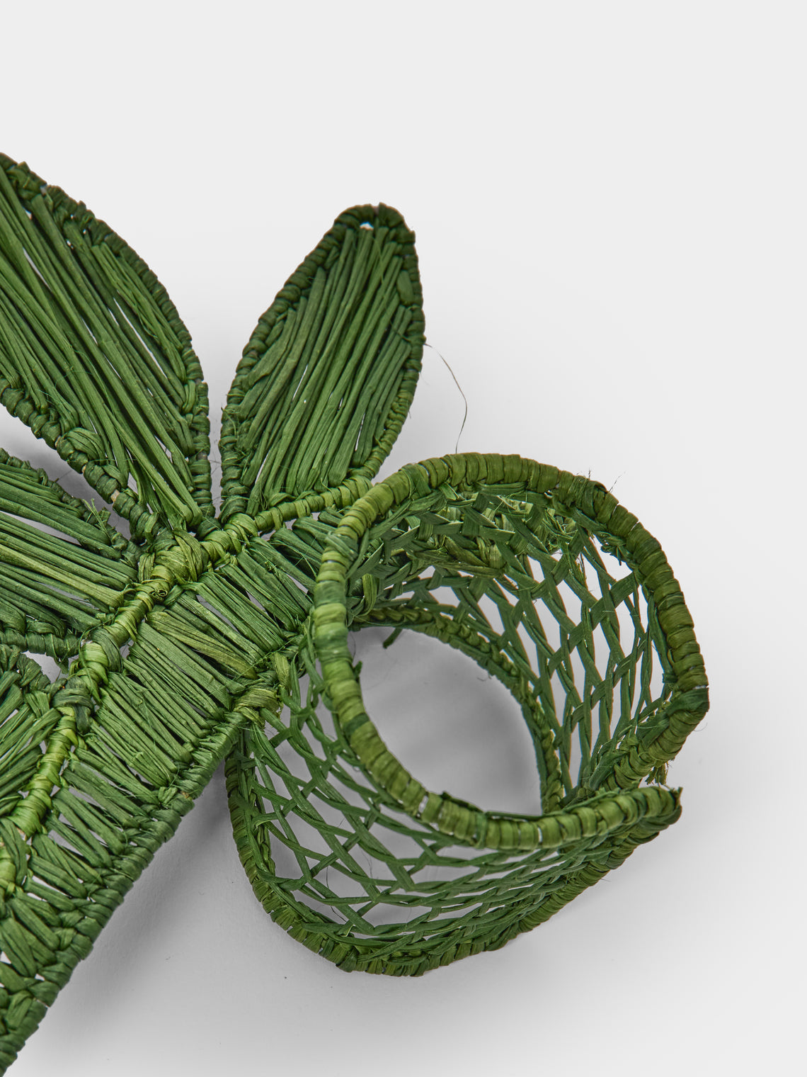 Artesanías del Atlántico - | Set of 4 | Paradise Handwoven Palm Napkin Rings - Green - ABASK
