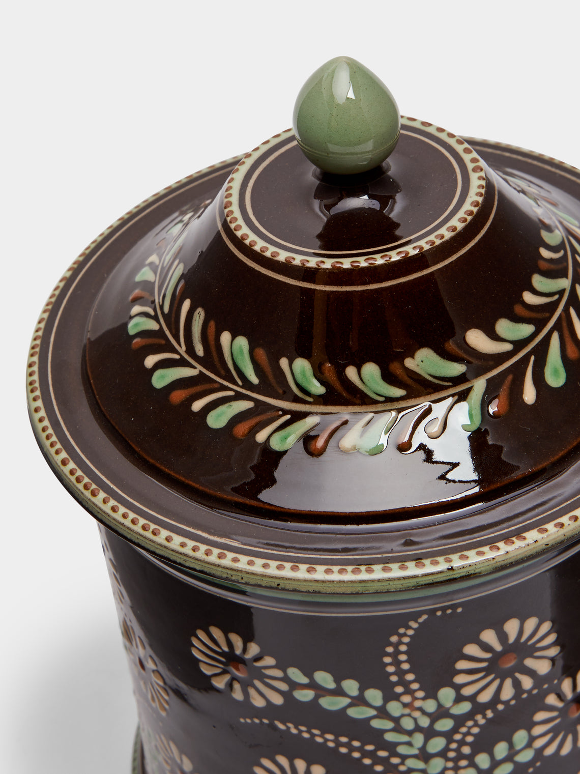 Poterie d’Évires - Flowers Hand-Painted Ceramic Small Jar -  - ABASK