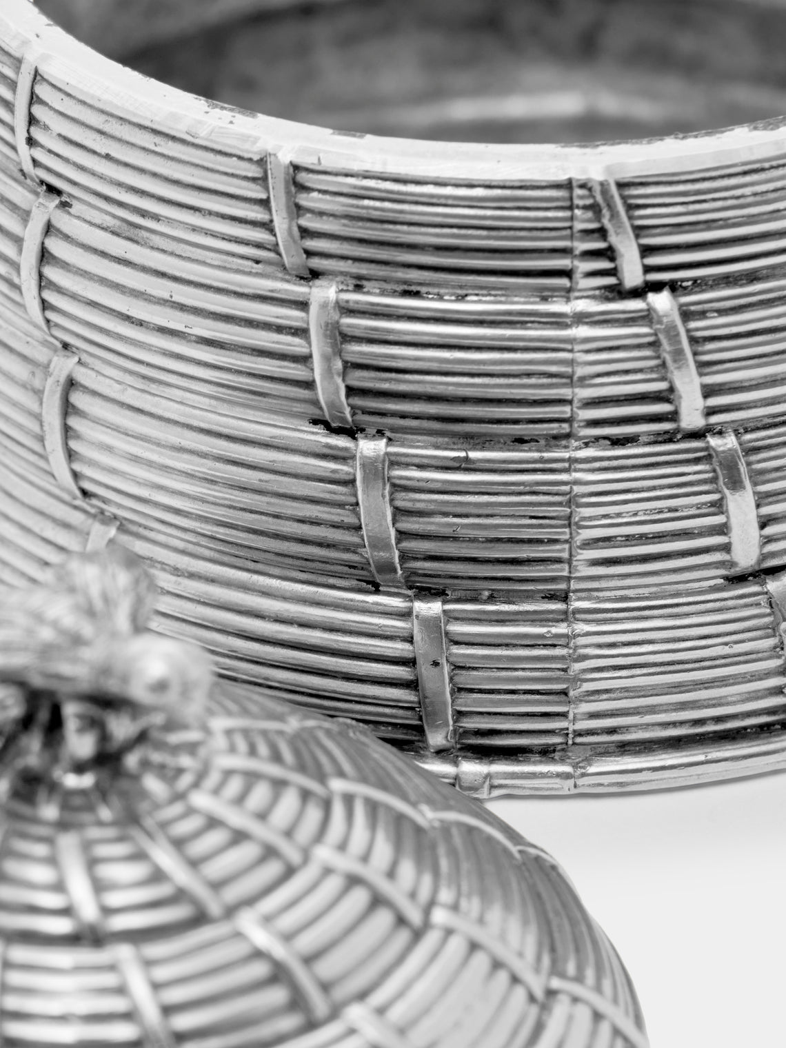 Antique and Vintage - 1950s Silver-Plated Honey Pot - Silver - ABASK