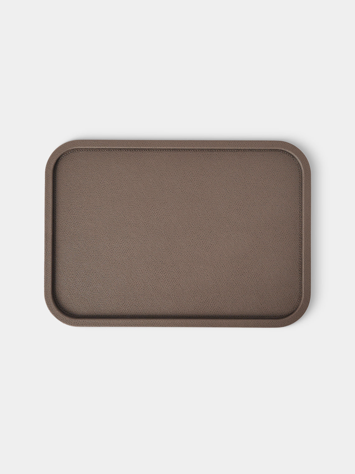 Giobagnara - Arcobaleno Leather Tray (12.5in/31.5cm) - Gray - ABASK - 