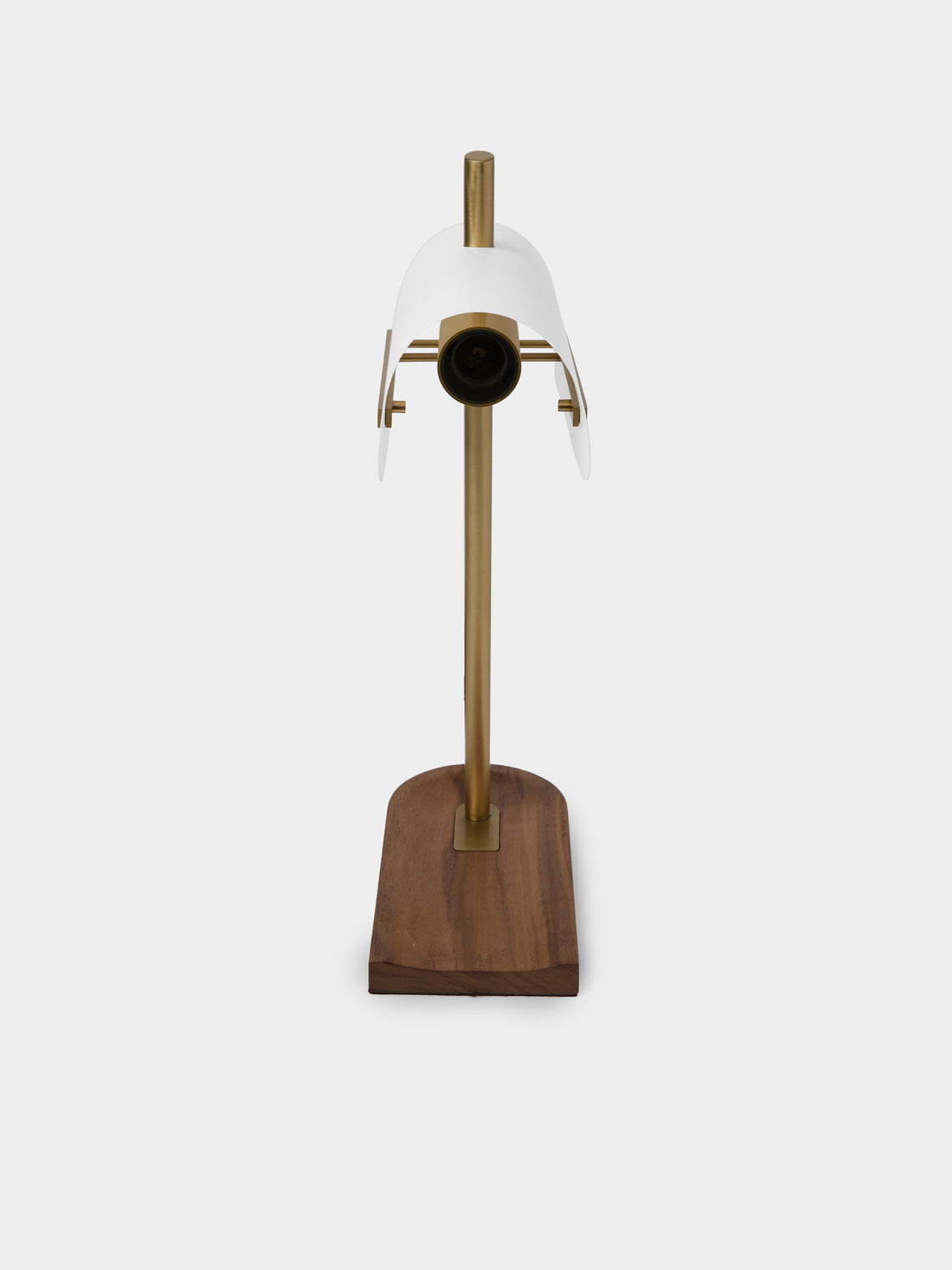Joe Armitage - Modernist Walnut and Brass Desk Lamp - Brown - ABASK