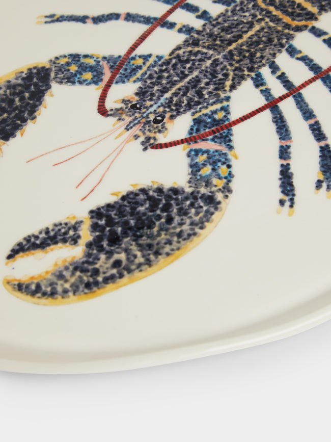 Casa Adams - European Lobster Hand-Painted Porcelain Serving Platter -  - ABASK