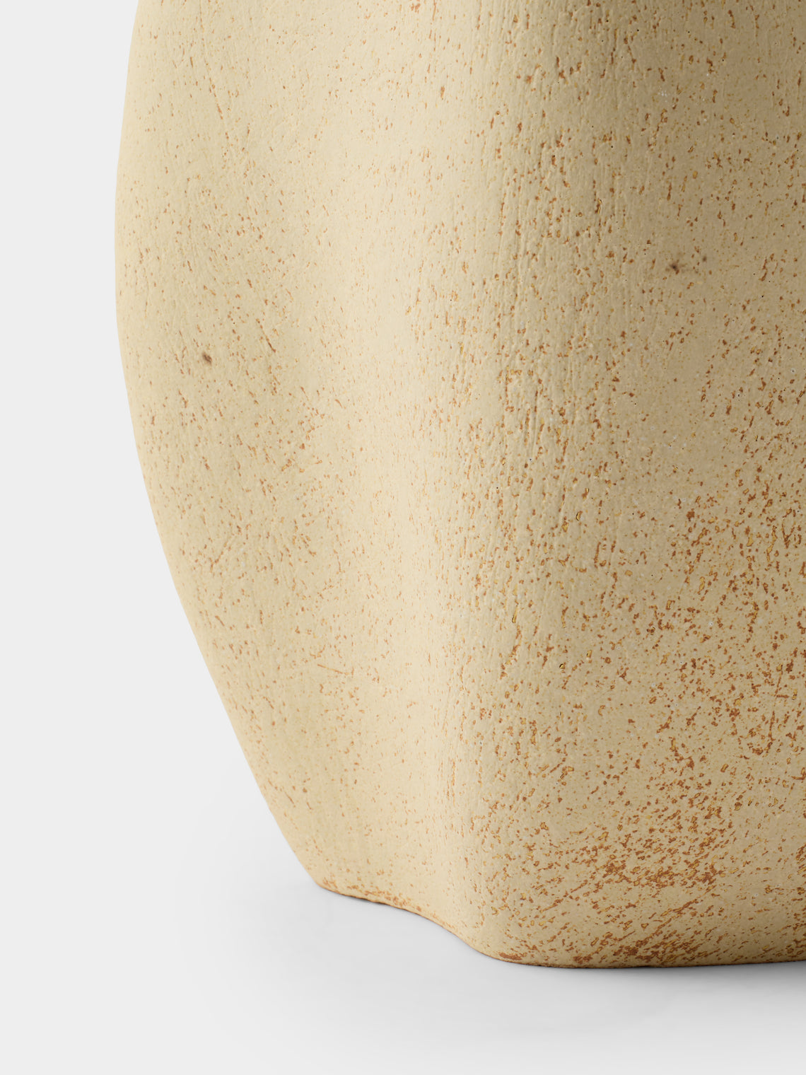 Linda Ouhbi - No. 5 Hand-Built Stoneware Vase (12.5in/32cm) - Beige - ABASK