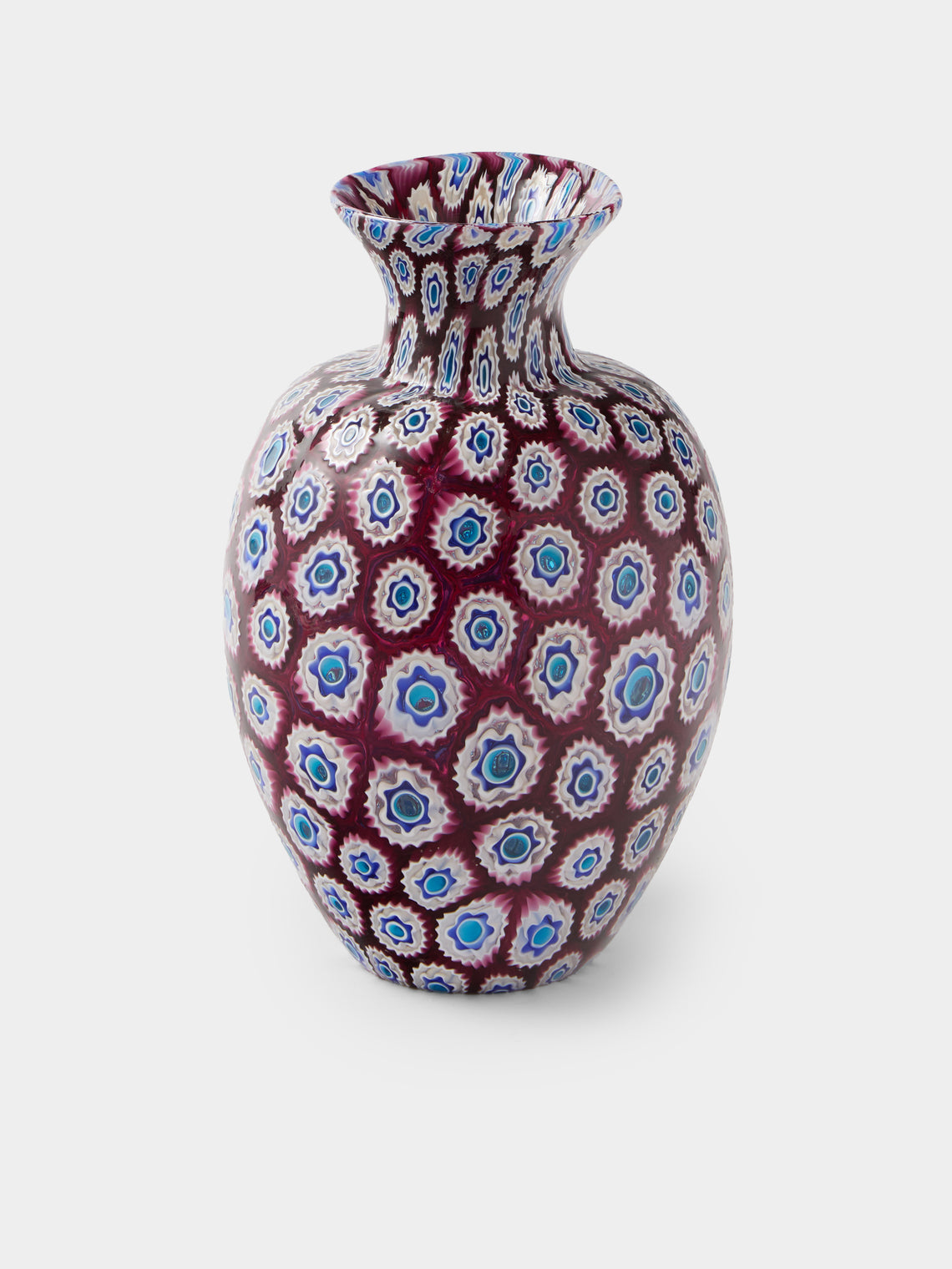 Antique and Vintage - 1950s Barovier Glass Vase (10in/25cm) - Purple - ABASK - 