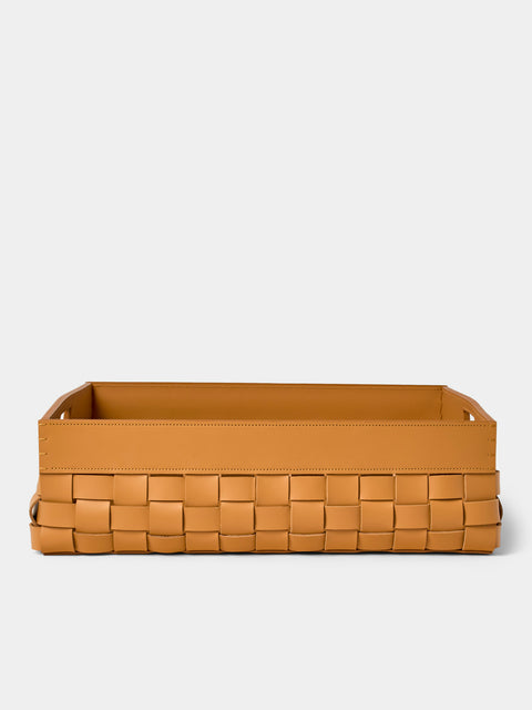 Riviere - Barcelona Water-Resistant Leather Large Basket - Tan - ABASK - 