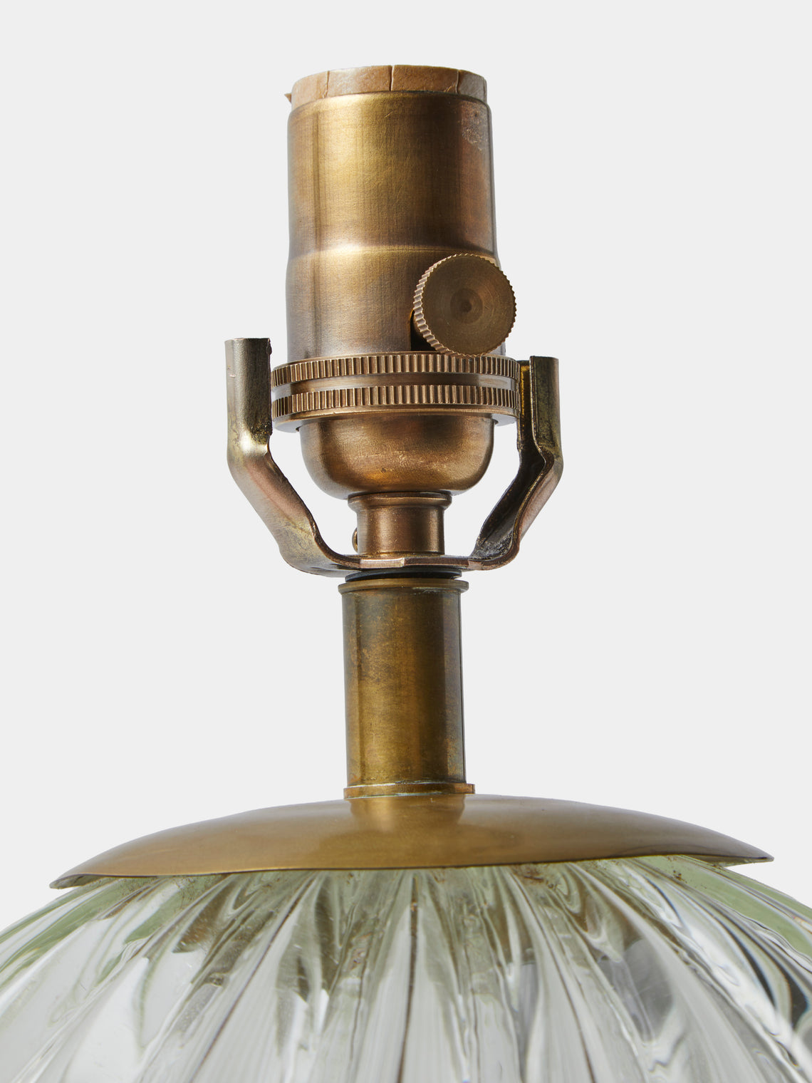 Antique and Vintage - 1950s Murano Glass Table Lamp - Clear - ABASK