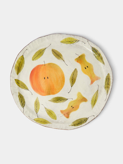 Yon Ho Kyung - Apples Hand-Painted Buncheong Platter - White - ABASK - 