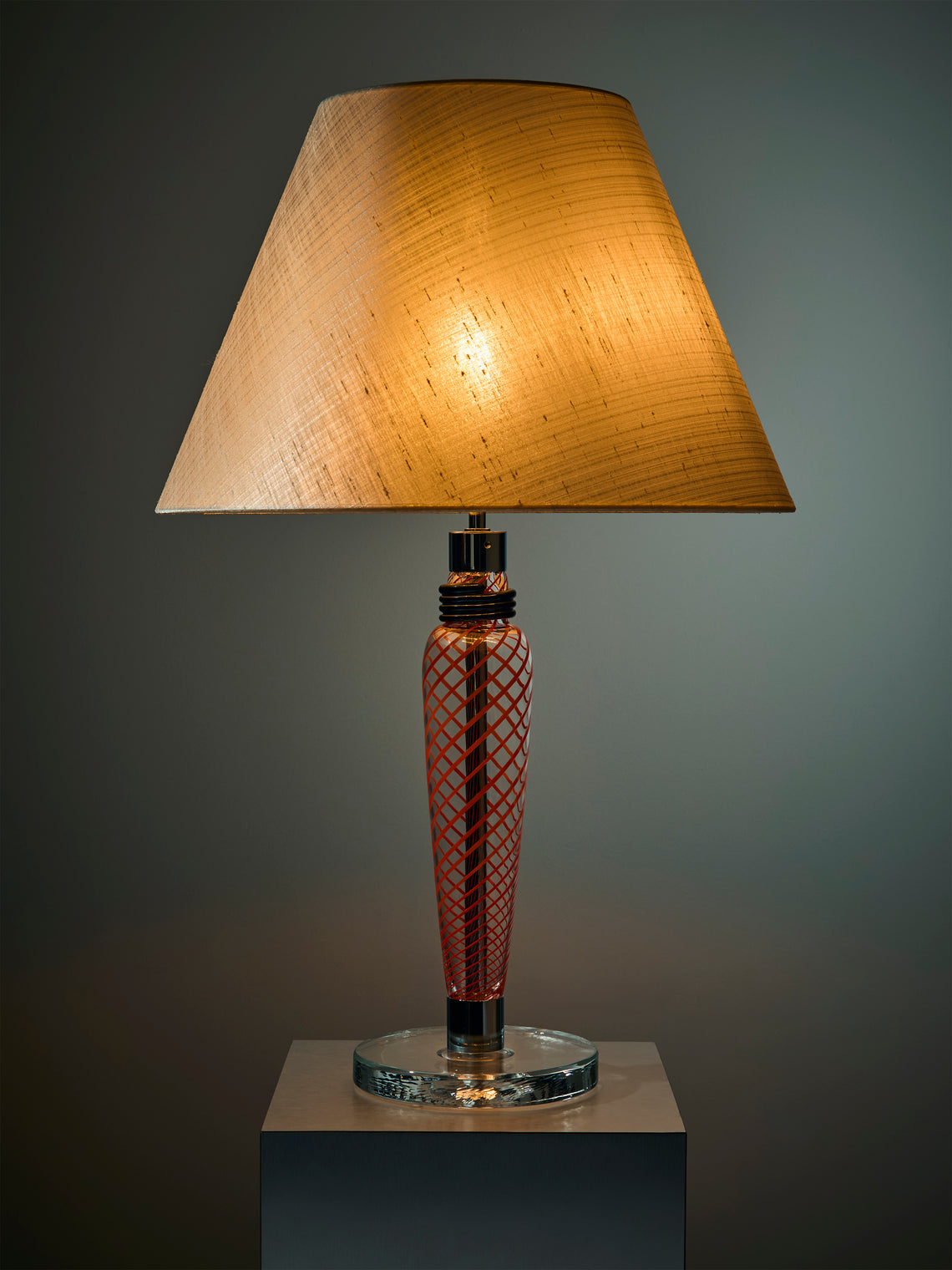 Carlo Moretti - Bricola Hand-Blown Murano Glass Table Lamp - Red - ABASK