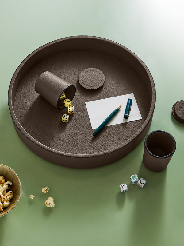 Giobagnara - Arena Leather Dice Set - Gray - ABASK