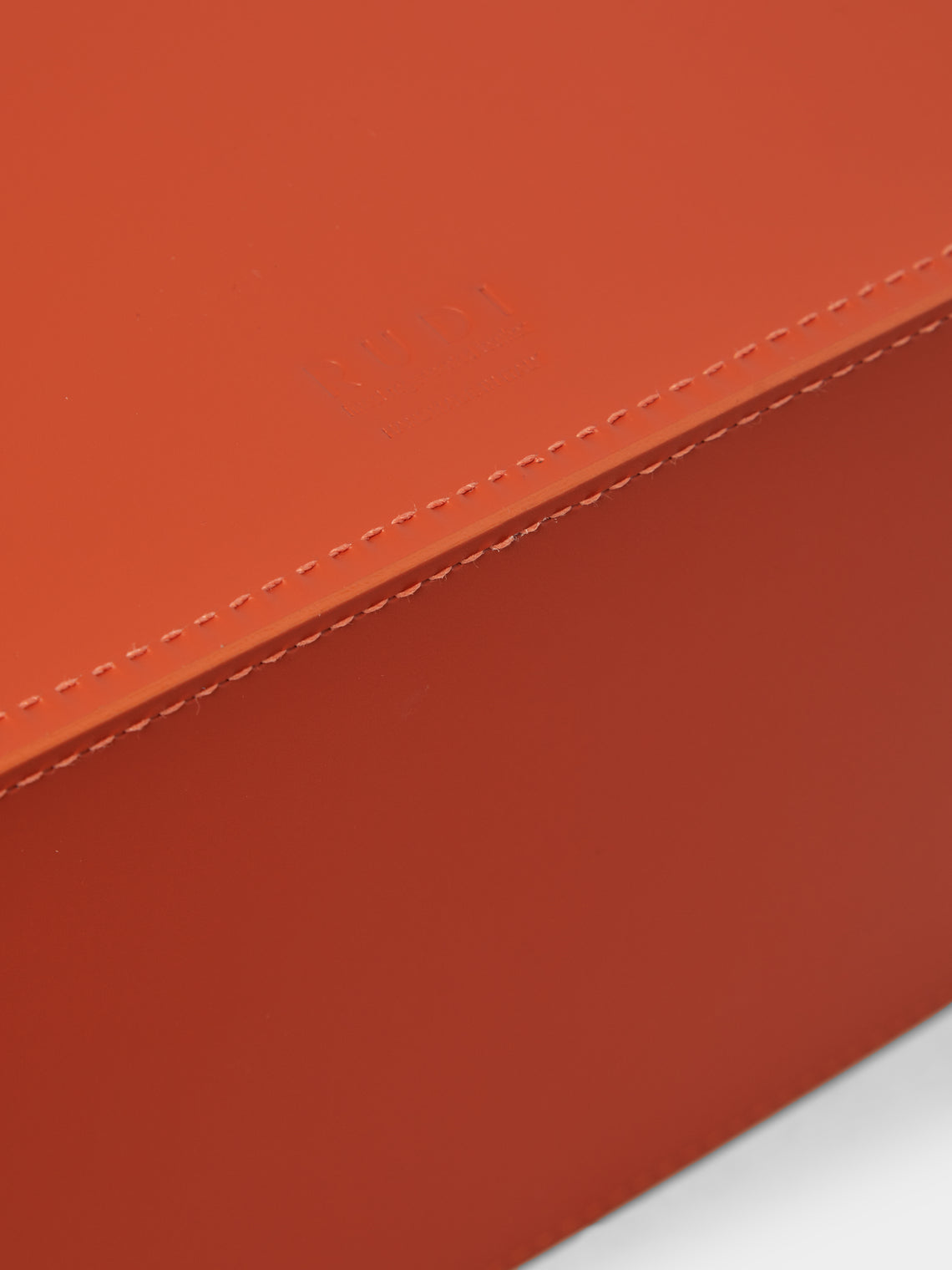 RUDI - Sciuscià Leather Shoe Box - Orange - ABASK