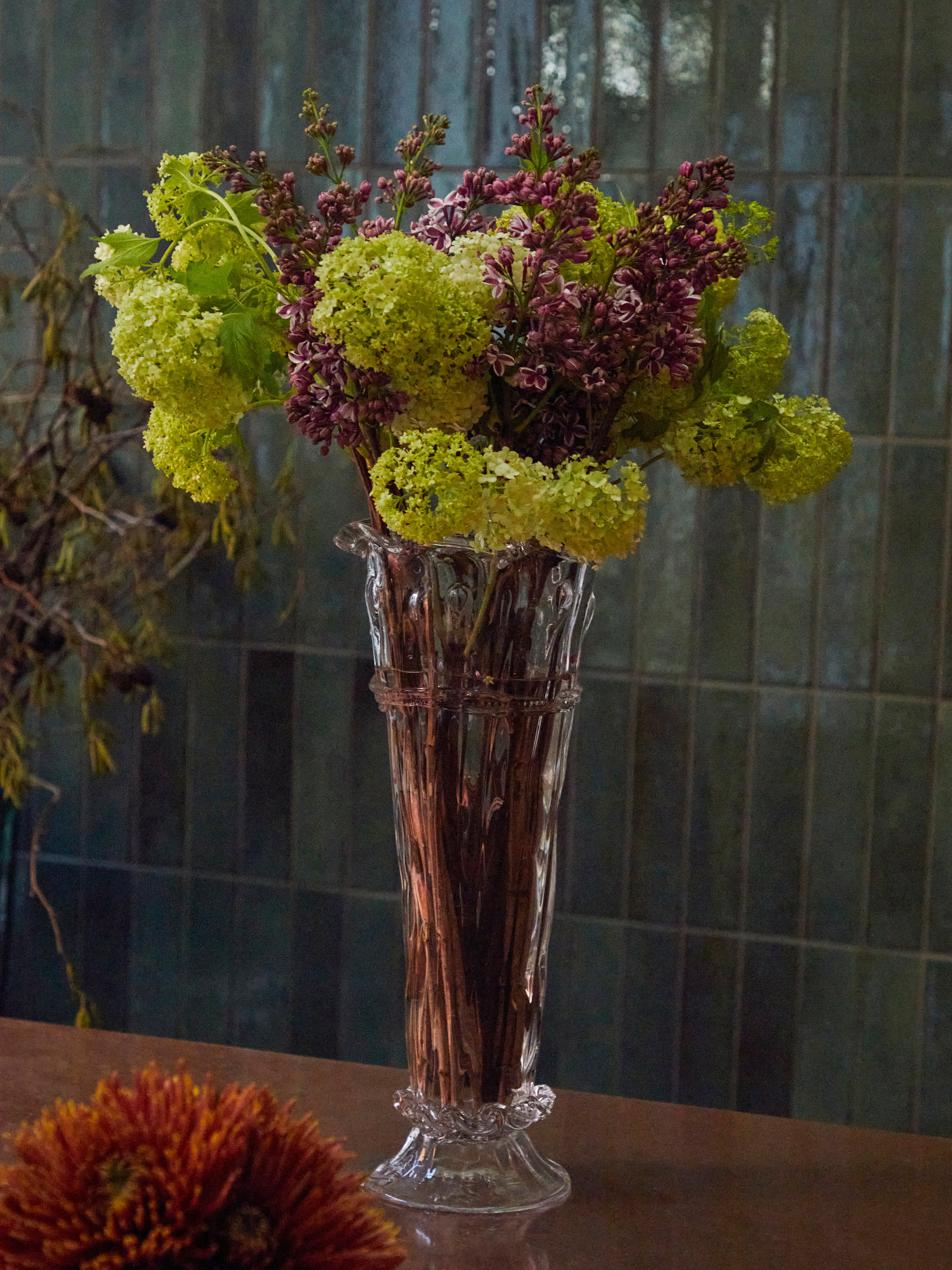 Hand-Blown Crystal Large Vase