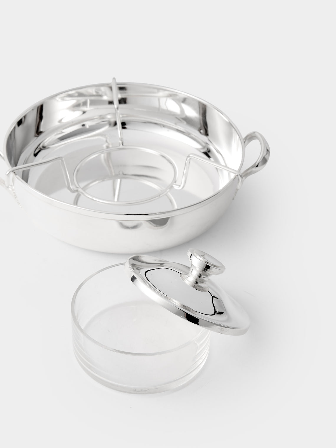 Antique and Vintage - Mid-Century Silver-Plated Caviar Dish - Silver - ABASK