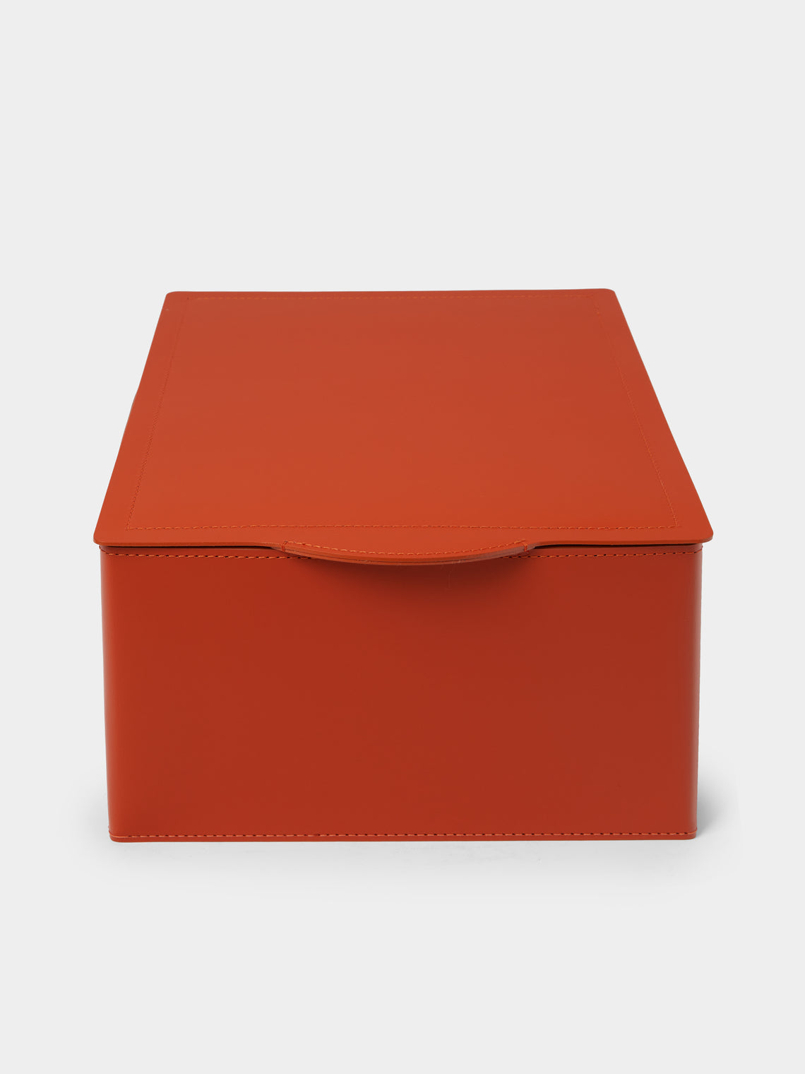 RUDI - Sciuscià Leather Shoe Box - Orange - ABASK