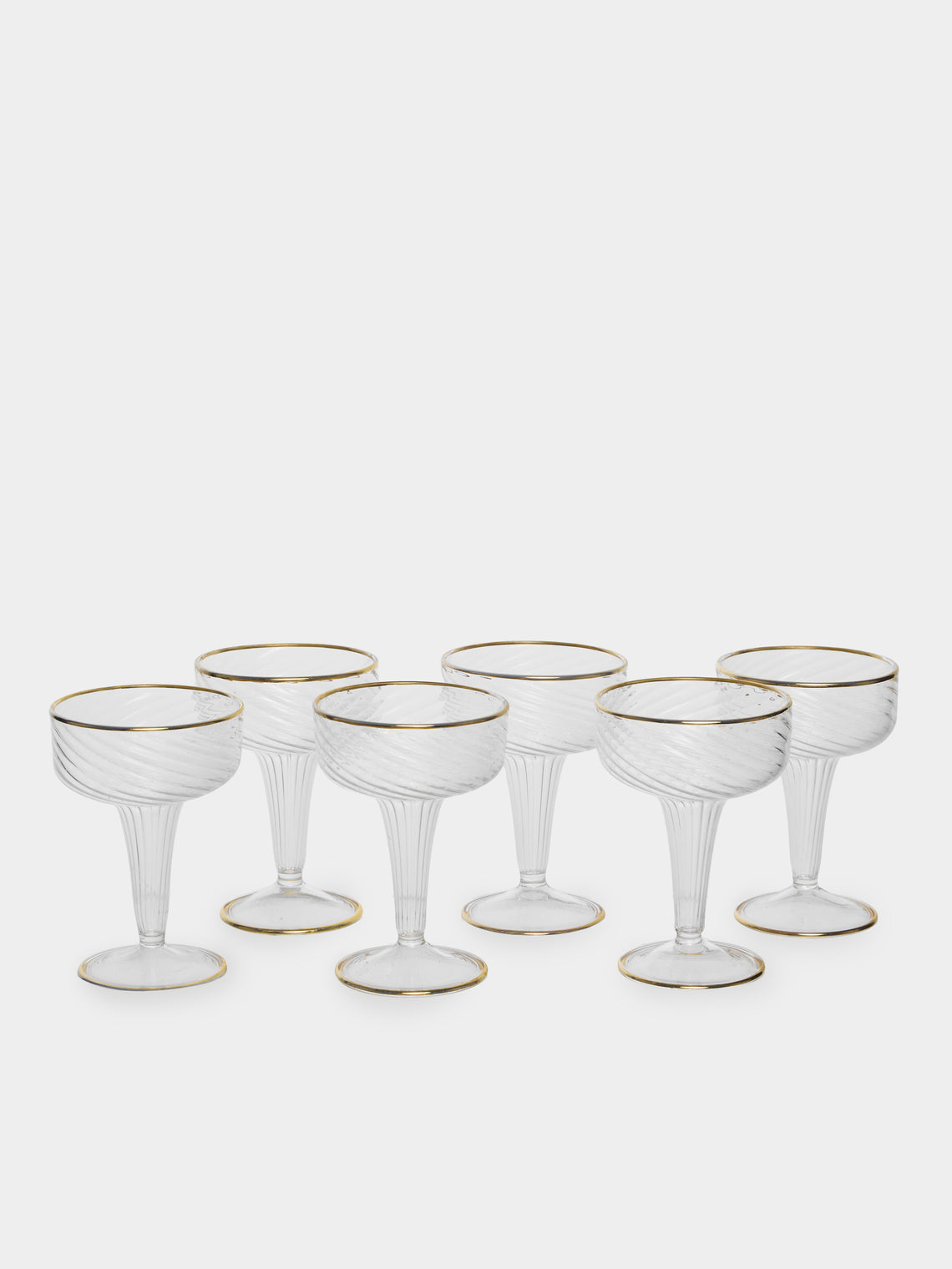 Alya Tannous - | Set of 6 | Vienna Glass Champagne Flutes - Clear - ABASK