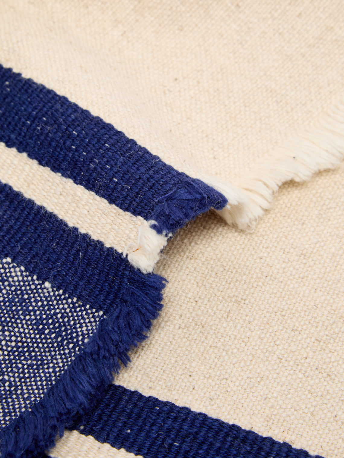 The House of Lyria - Occasione Cotton and Linen Throw (75in/1.9m) - Blue - ABASK