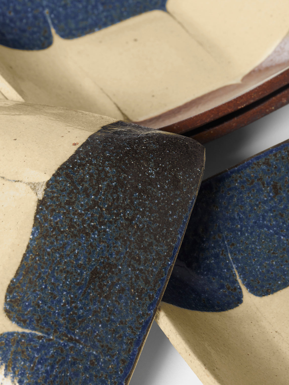 Makidani-gama - No. 1 Nerikomi Ceramic Square Bowls (Set of 4) - Multiple - ABASK