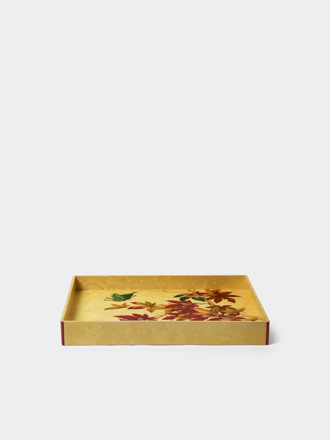 Silvia Furmanovich - Momiji Marquetry Wood Tray (17.5in/44.5cm) - Multiple - ABASK