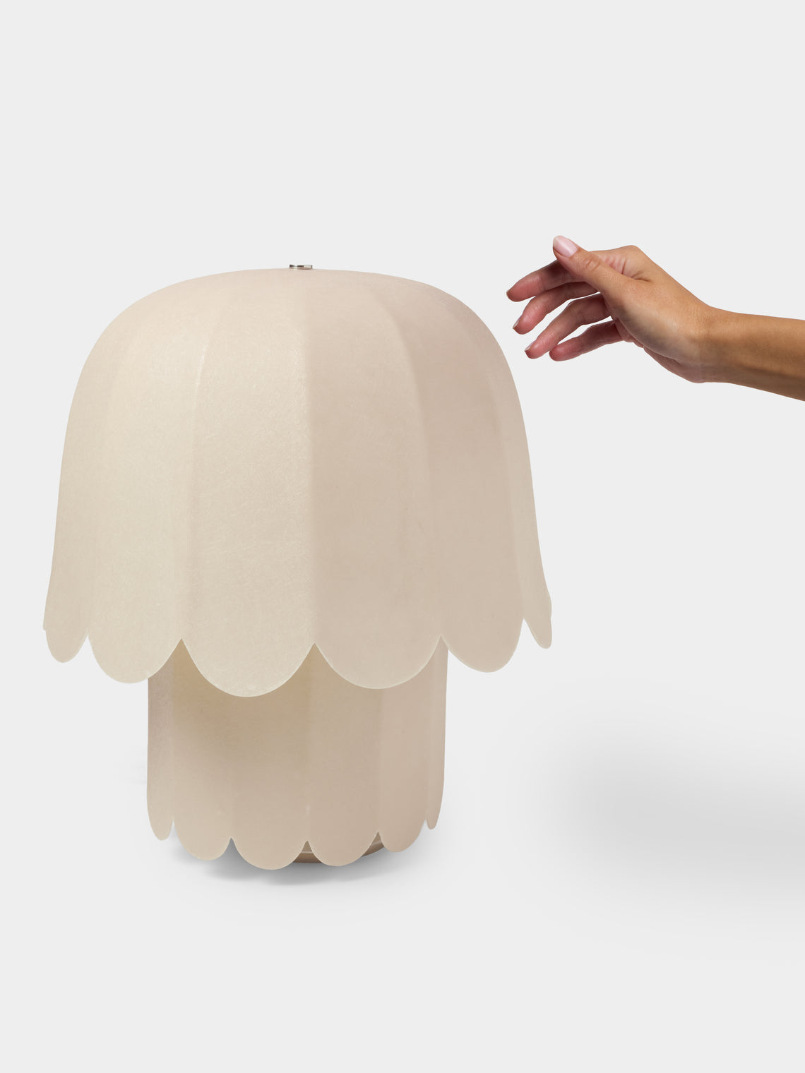 Kilzi - The Feather Fiberglass and Japanese Paper Table Lamp - Ivory - ABASK