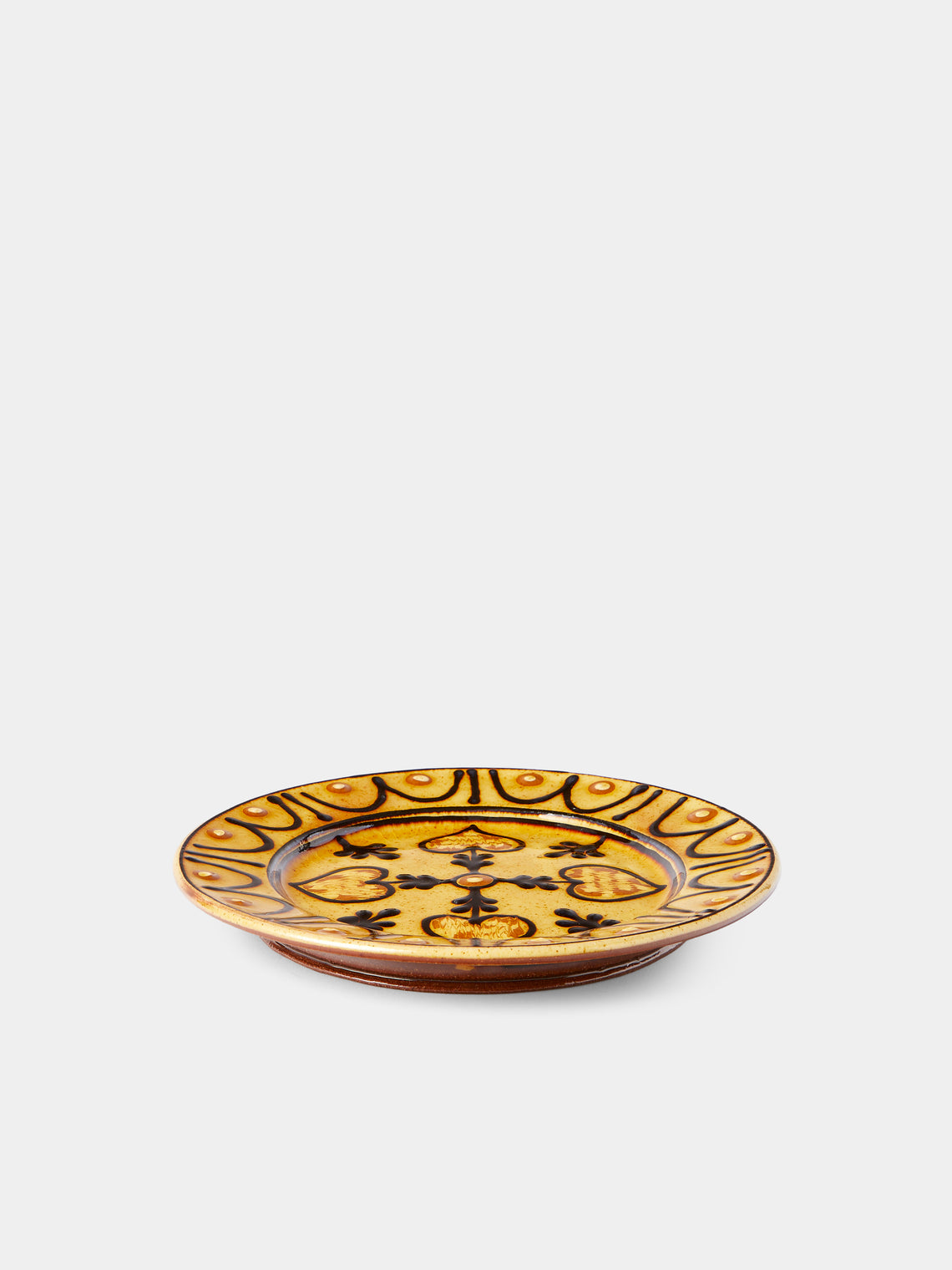 Fitch & McAndrew - Quartet Slipware Salad / Dessert Plate (7.5in/19cm) - Yellow - ABASK